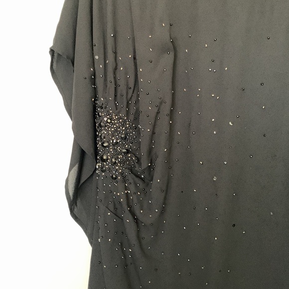 Lane Bryant sheer blouse with sequins on side - Picture 2 of 9